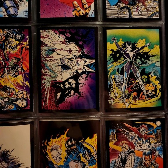 1992 ghost rider some glow in the dark sheet of 9 cards. - Picture 10 of 13